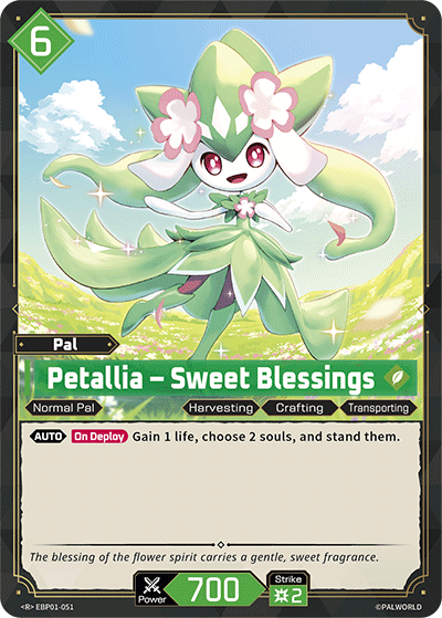 Image for Petallia – Sweet Blessings (EBP01-051) (Dawn of Palpagos) (EBP01) - Palworld Official Card Game