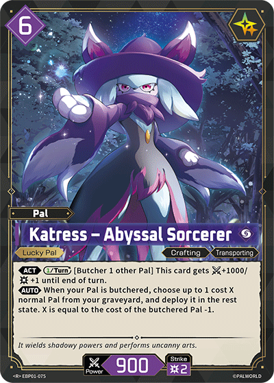 Image for Katress – Abyssal Sorcerer (EBP01-075) (Dawn of Palpagos) (EBP01) - Palworld Official Card Game