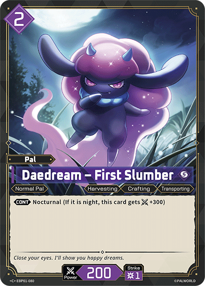Image for Daedream – First Slumber (EBP01-080) (Dawn of Palpagos) (EBP01) - Palworld Official Card Game