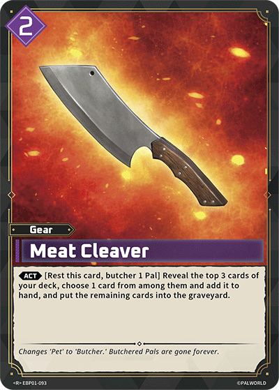 Image for Meat Cleaver (EBP01-093) (Dawn of Palpagos) (EBP01) - Palworld Official Card Game