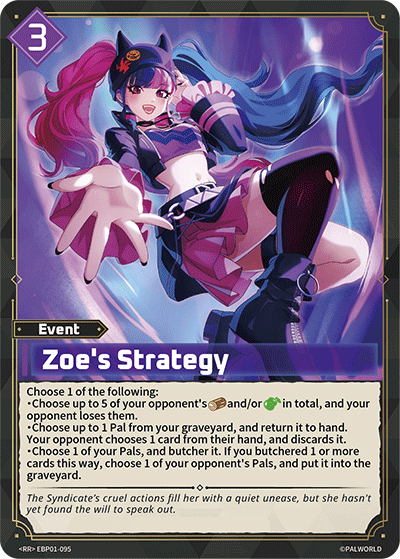 Image for Zoe's Strategy (EBP01-095) (Dawn of Palpagos) (EBP01) - Palworld Official Card Game