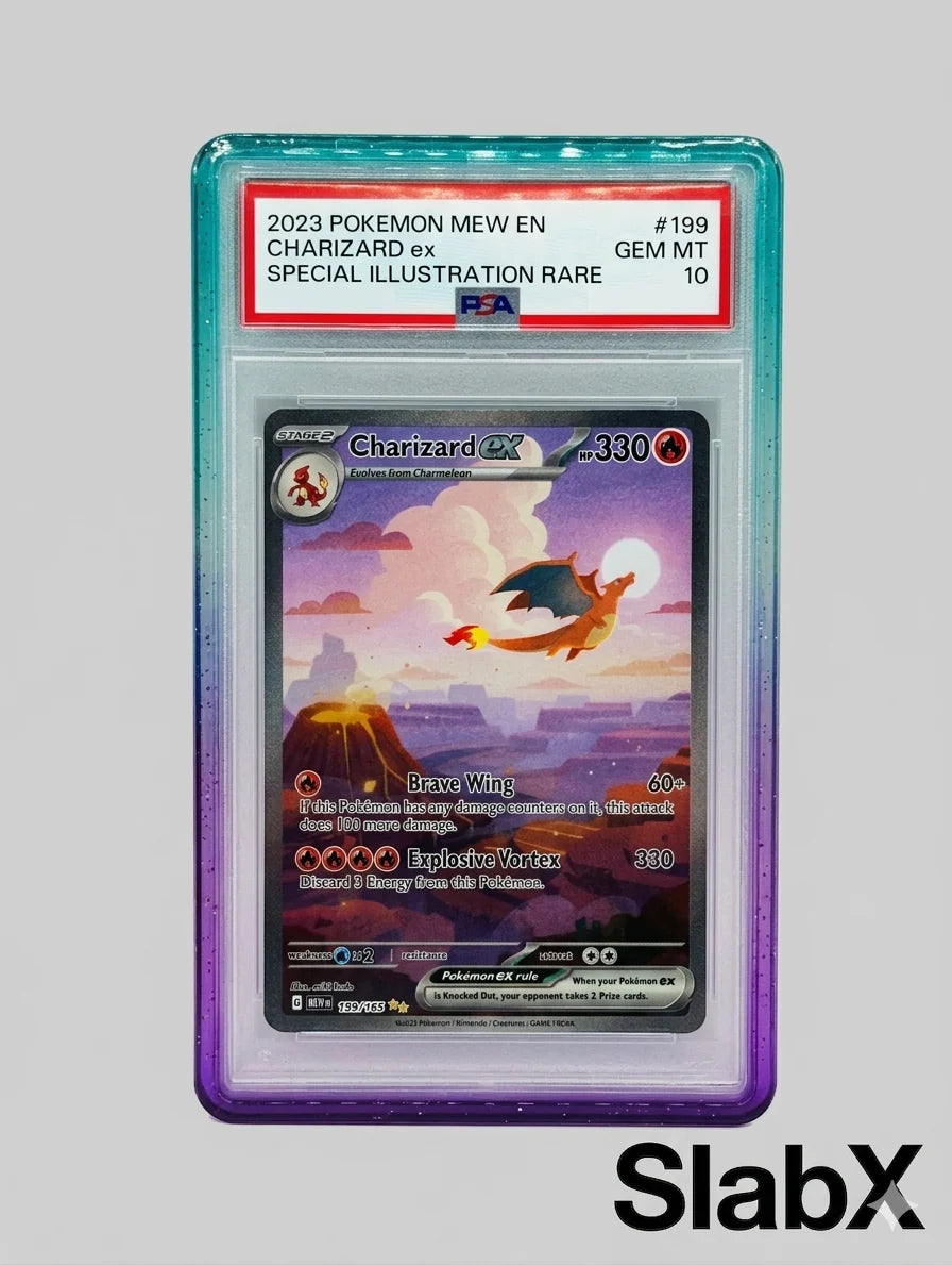 SlabX: Siren Nebula - Blue and Purple Guard for Standard PSA Slabs