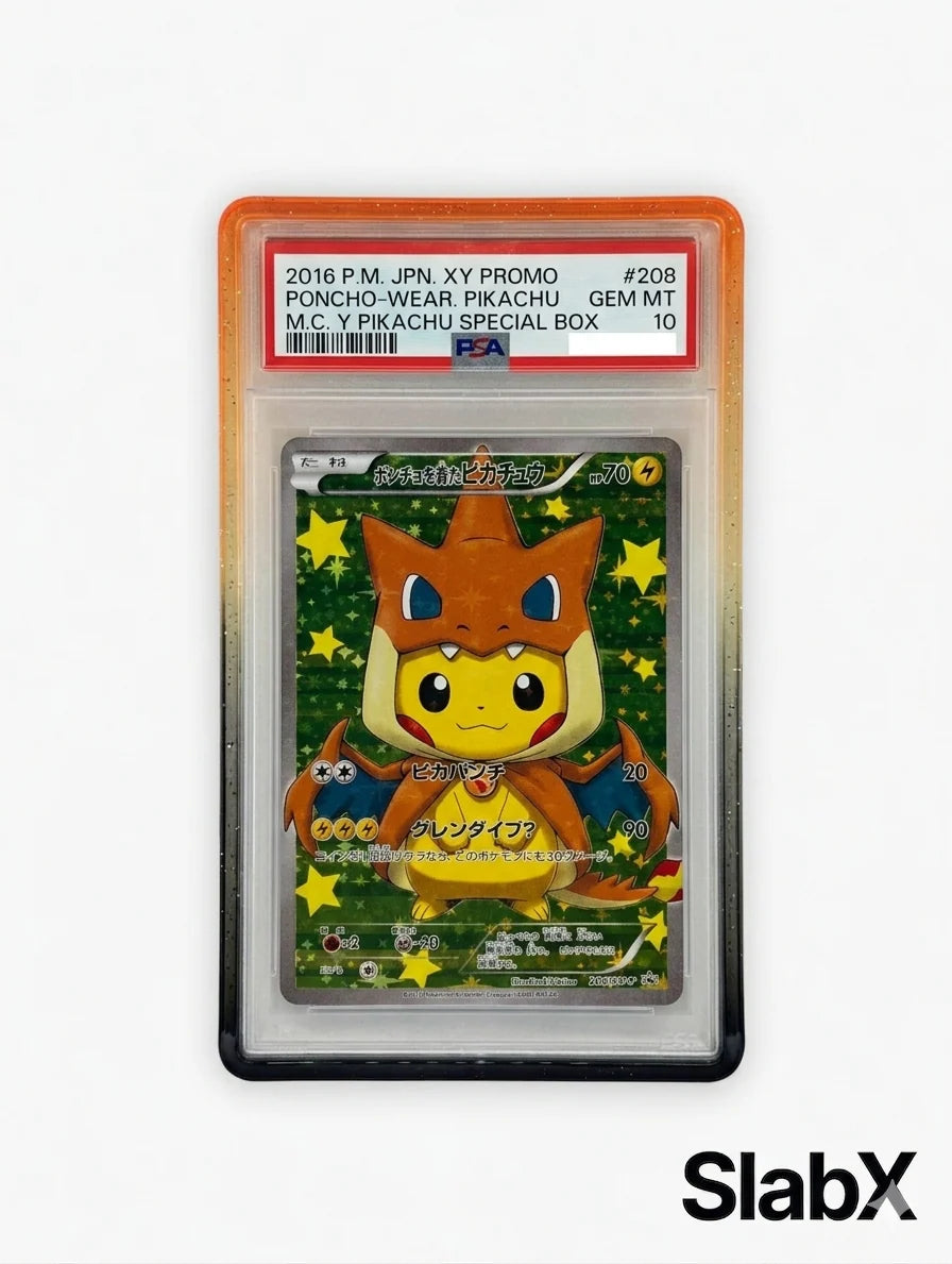 SlabX: Inferno Fang - Orange and Black Guard for Standard PSA Slabs
