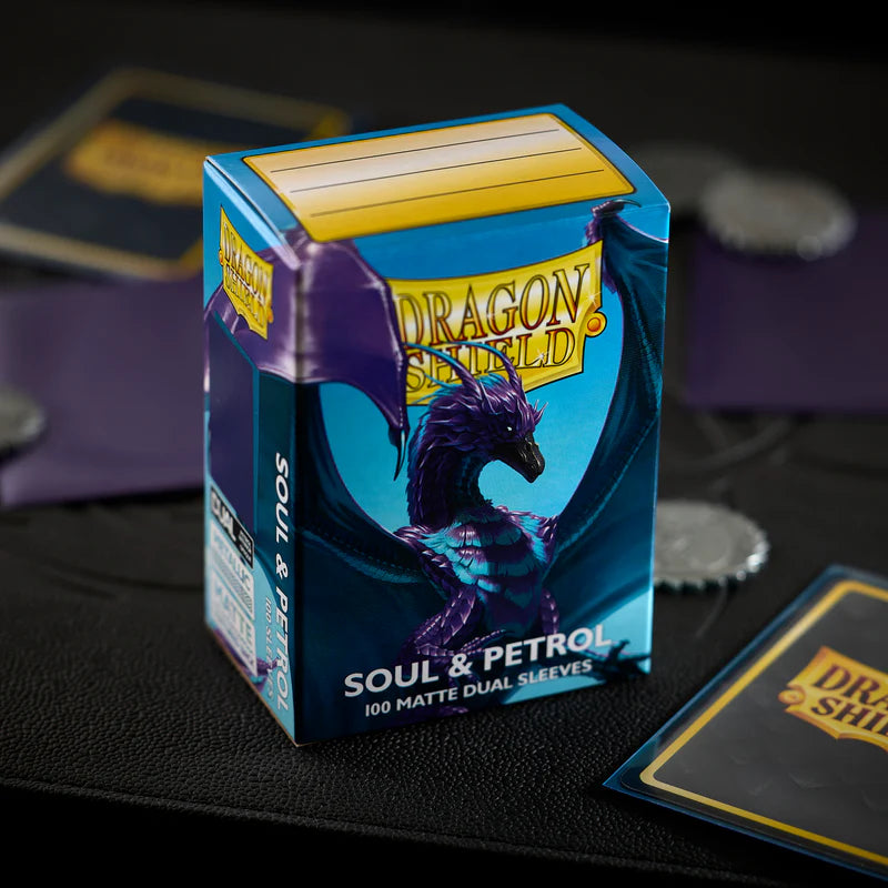 Dragon Shield - Standard 'Soul & Petrol' DUAL Matte Sleeves 100 pack