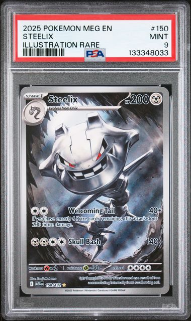 Steelix Art Rare 2025 Mega Evolution PSA 9