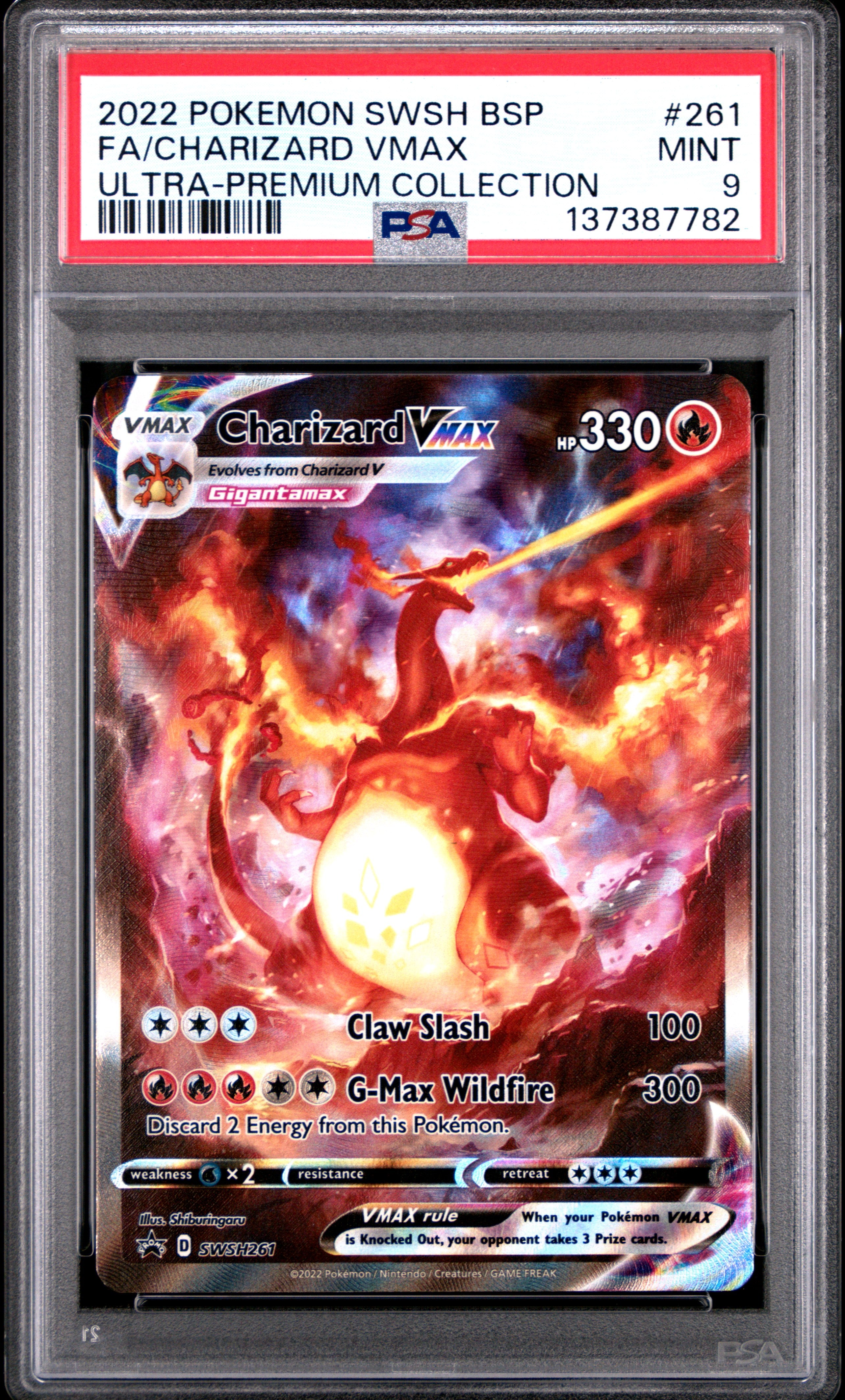 CHARIZARD VMAX ULTRA-PREMIUM COLLECTION 2022 POKEMON SWSH BLACK STAR PROMO PSA MINT 9 - PokeBox USA