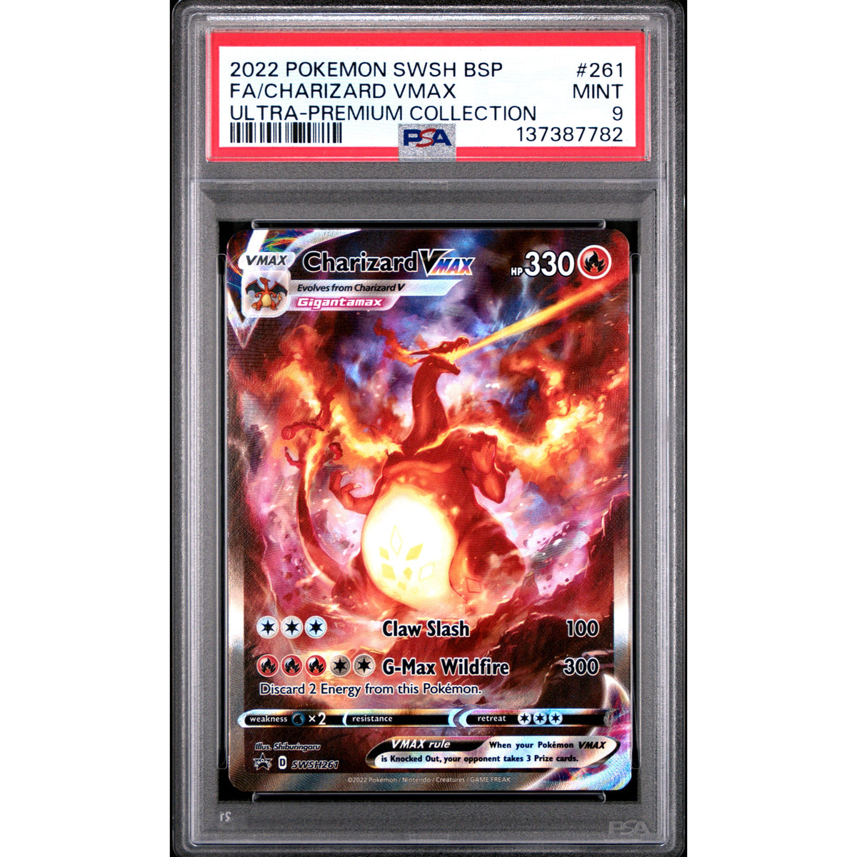 CHARIZARD VMAX ULTRA-PREMIUM COLLECTION 2022 POKEMON SWSH BLACK STAR PROMO PSA MINT 9 - PokeBox USA