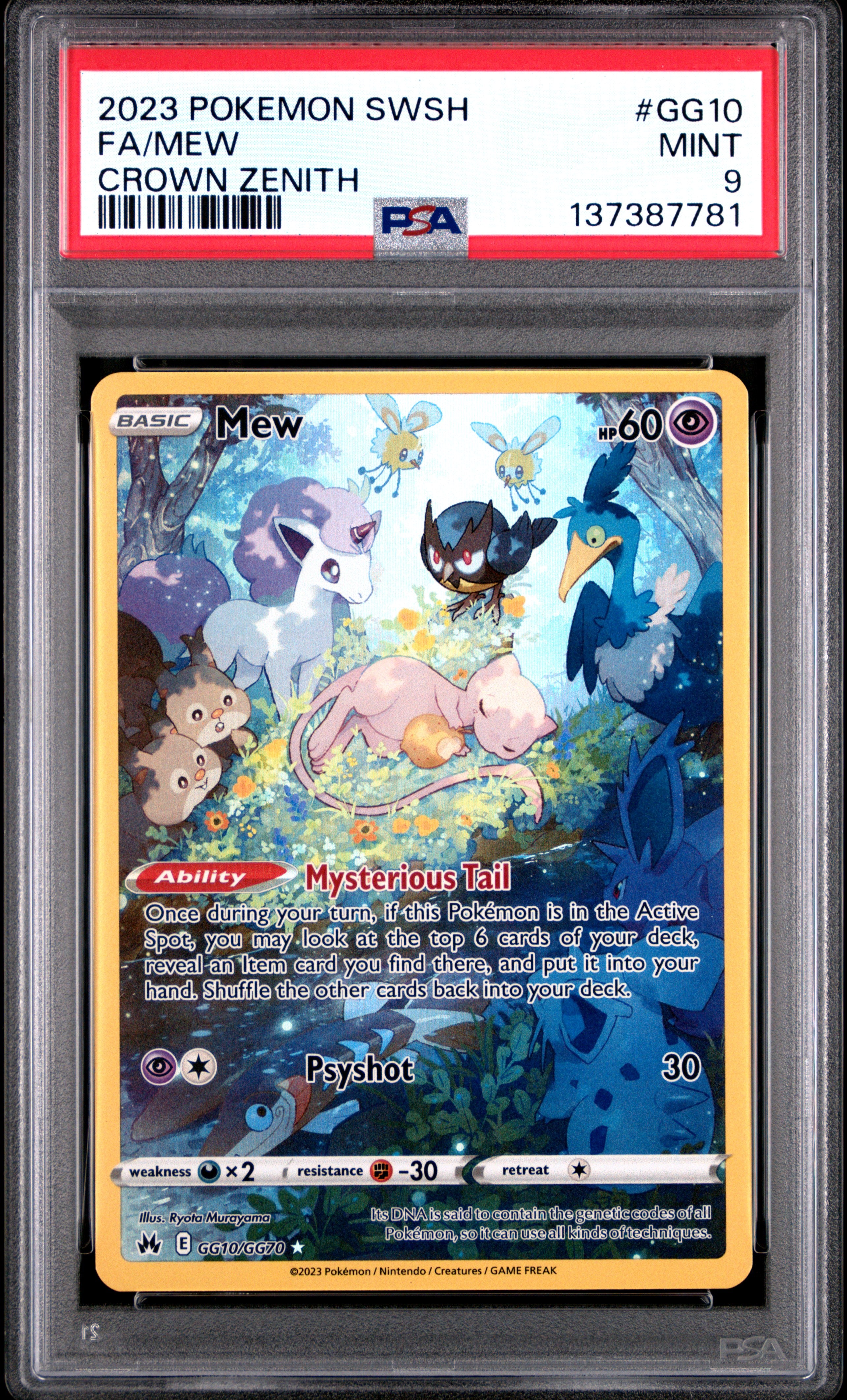 MEW CROWN ZENITH 2023 POKEMON SWORD AND SHIELD CROWN ZENITH PSA MINT 9 - PokeBox USA