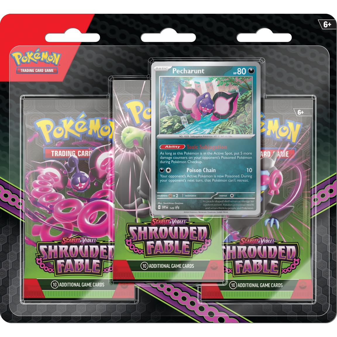 POKÉMON TCG Scarlet & Violet 6.5: Shrouded Fable 3 pack Blister - PokeBox USA