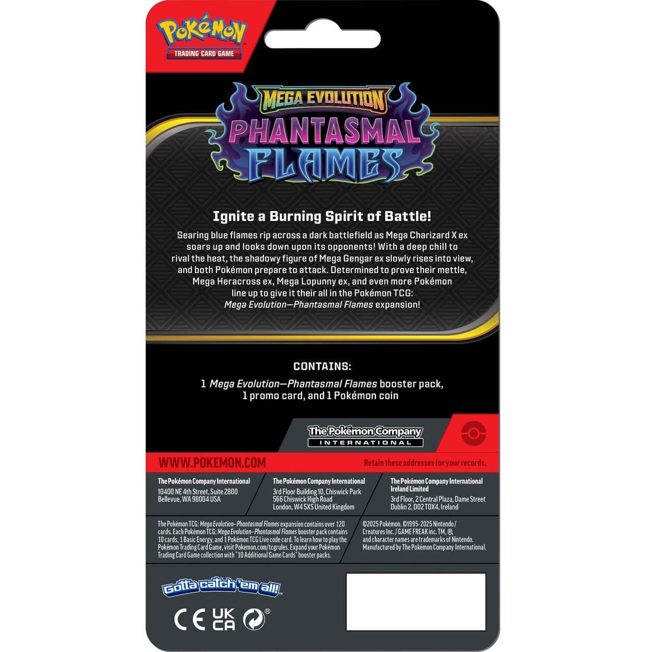 Pokemon TCG: Mega Evolution ME02 - Phantasmal Flames Checklane Blister (Random) - PokeBox USA
