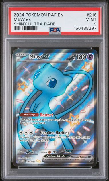 Mew EX Shiny Ultra Rare 2024 Paldean Fates PSA 9