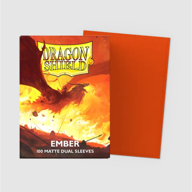 Dragon Shield - Standard 'Ember' DUAL Matte Sleeves 100 pack - PokeBox USA