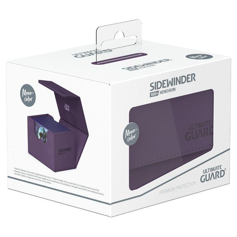 Ultimate Guard Sidewinder Deck Case 100+ Xenoskin Standard Size Monocolor Purple Deck Box - PokeBox USA
