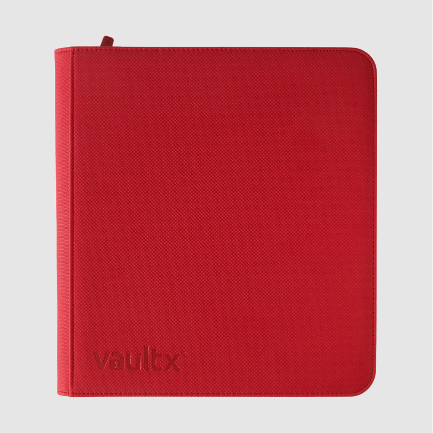 Vaultx - 12-Pocket Exo-Tec® Zip Binder - Fire Red - PokeBox USA