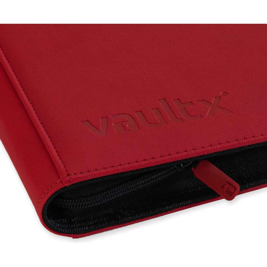 Vaultx - 12-Pocket Exo-Tec® Zip Binder - Fire Red - PokeBox USA