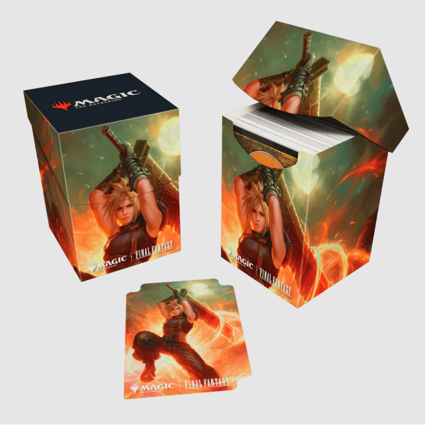 Ultra Pro- Magic: The Gathering—FINAL FANTASY Cloud, Ex-SOLDIER 100+ Deck Box - PokeBox USA
