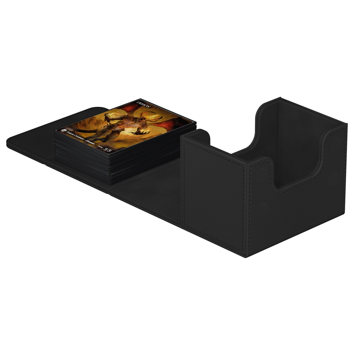 Ultimate Guard Sidewinder Deck Case 80+ Xenoskin Standard Size Monocolor Black Deck Box