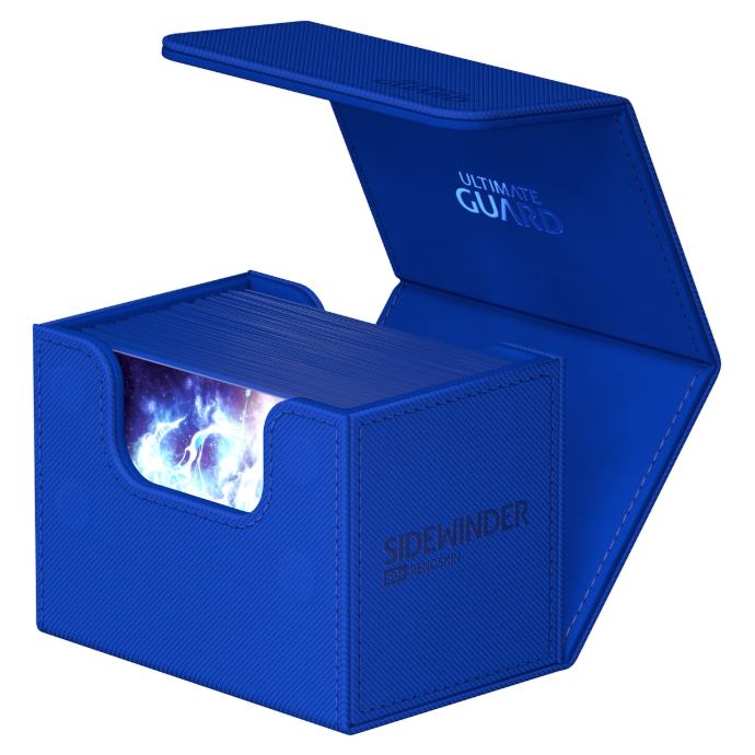 Ultimate Guard Sidewinder Deck Case 80+ Xenoskin Standard Size Monocolor Blue Deck Box