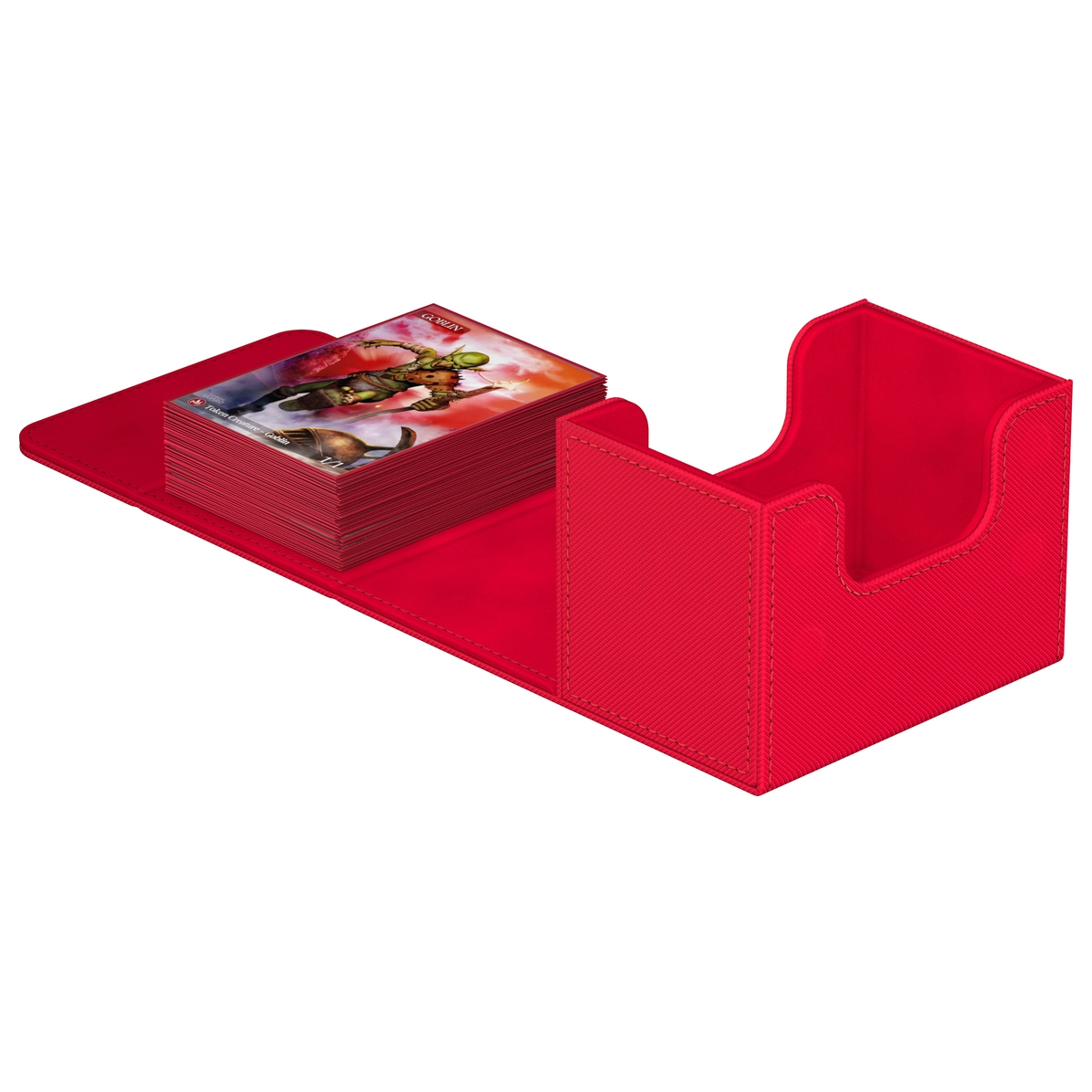 Ultimate Guard Sidewinder Deck Case 80+ Xenoskin Standard Size Monocolor Red Deck Box