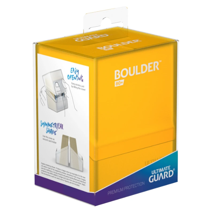 Ultimate Guard Boulder Deck Case 80+ Standard Size Amber Deck Box