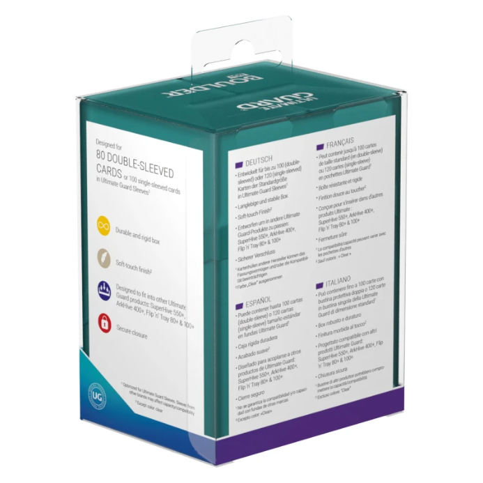 Ultimate Guard Boulder Deck Case 80+ Standard Size Malachite Deck Box