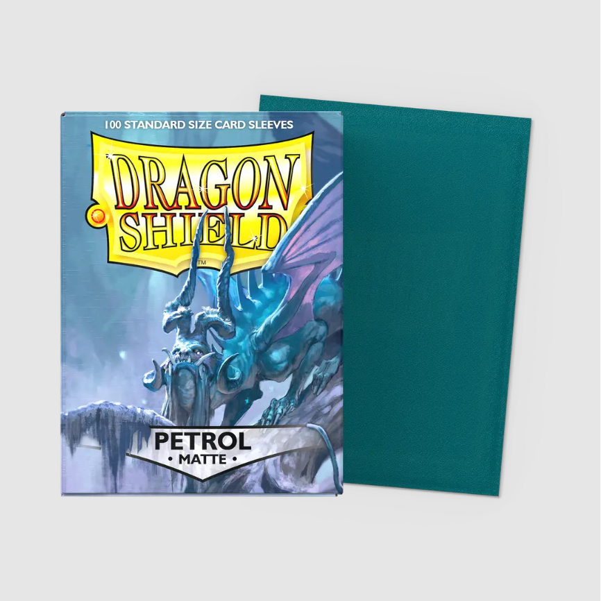 Dragon Shield - Standard 'Petrol' Matte Sleeves 100 pack - PokeBox USA