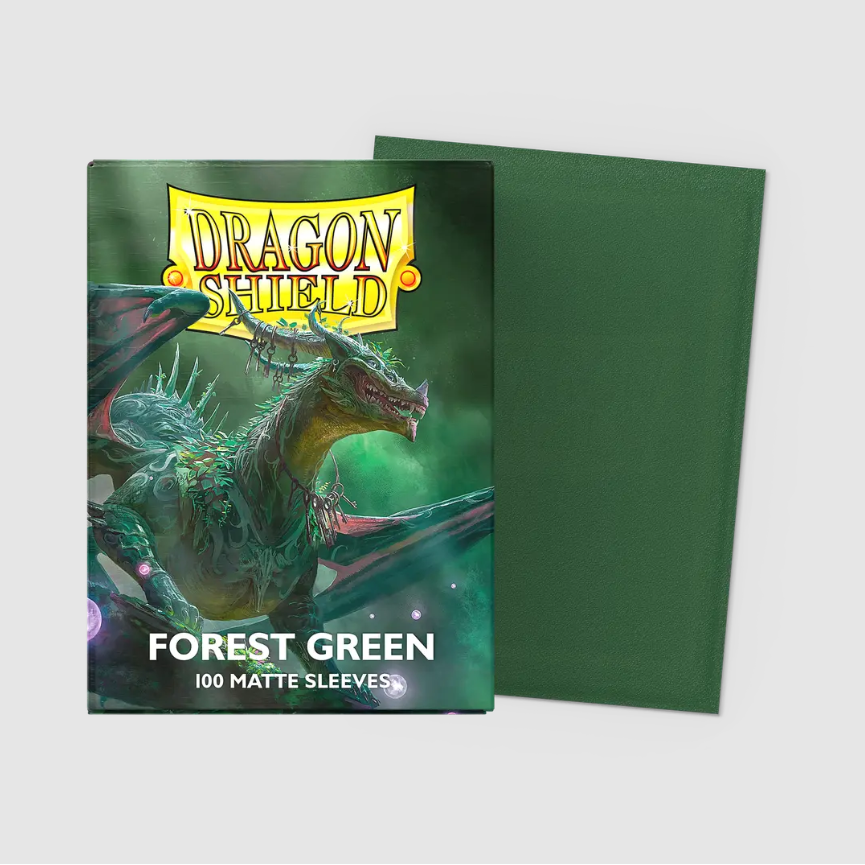 Dragon Shield - Standard 'Forest Green' Matte Sleeves 100 pack - PokeBox USA