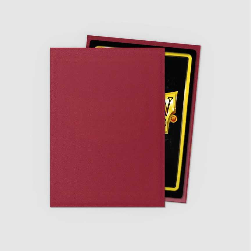 Dragon Shield - Standard 'Blood Red' Matte Sleeves 100 pack - PokeBox USA