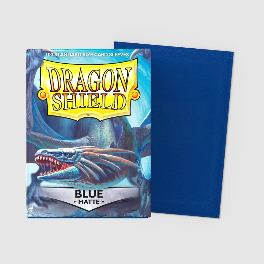 Dragon Shield - Standard 'Blue' Matte Sleeves 100 pack - PokeBox USA