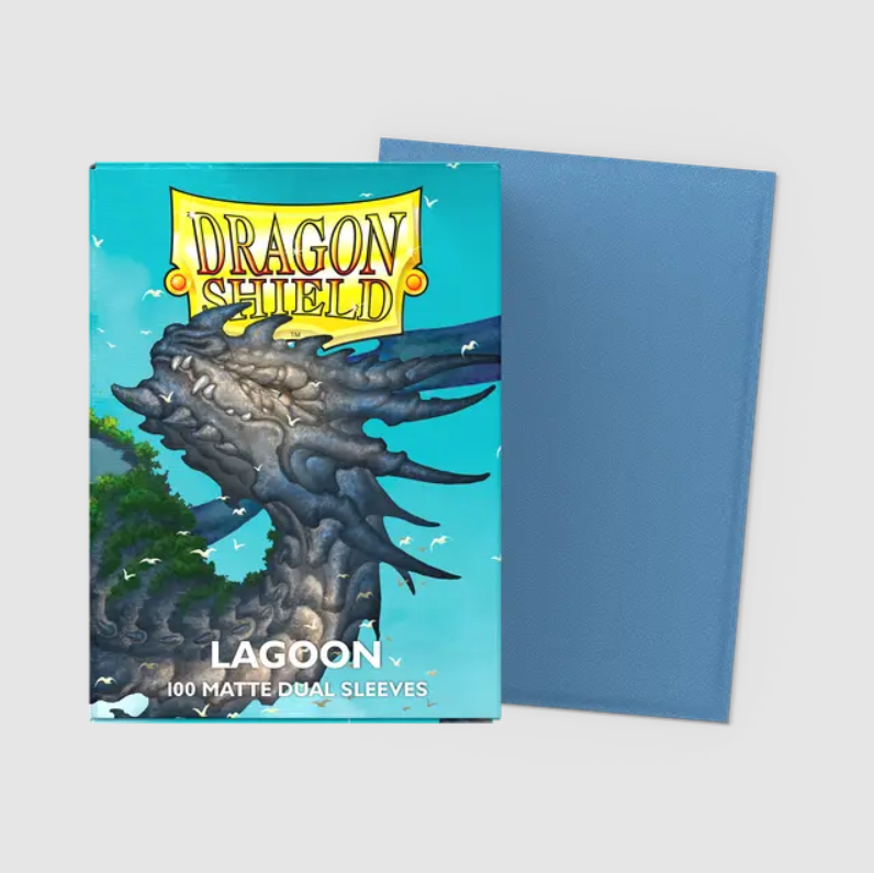 Dragon Shield - Standard 'Lagoon' DUAL Matte Sleeves 100 pack - PokeBox USA