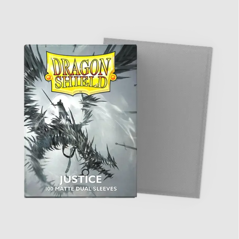 Dragon Shield - Standard 'Justice' DUAL Matte Sleeves 100 pack - PokeBox USA