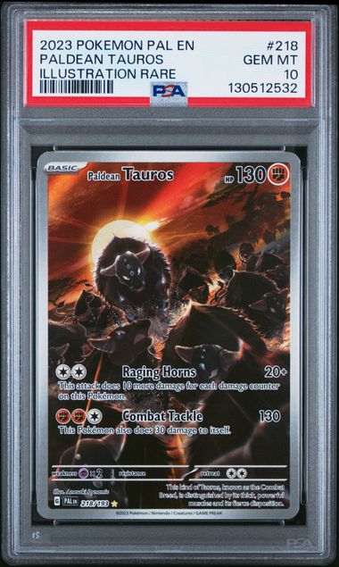 Paldean Tauros Illustration Rare 2023 Paldea Evolved PSA 10
