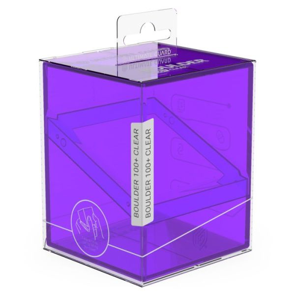 Ultimate Guard Boulder Deck Case 100+ Clear Standard Size Amethyst Deck Box