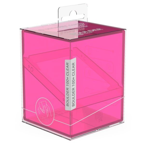 Ultimate Guard Boulder Deck Case 100+ Clear Standard Size Rhodonite Deck Box - PokeBox USA
