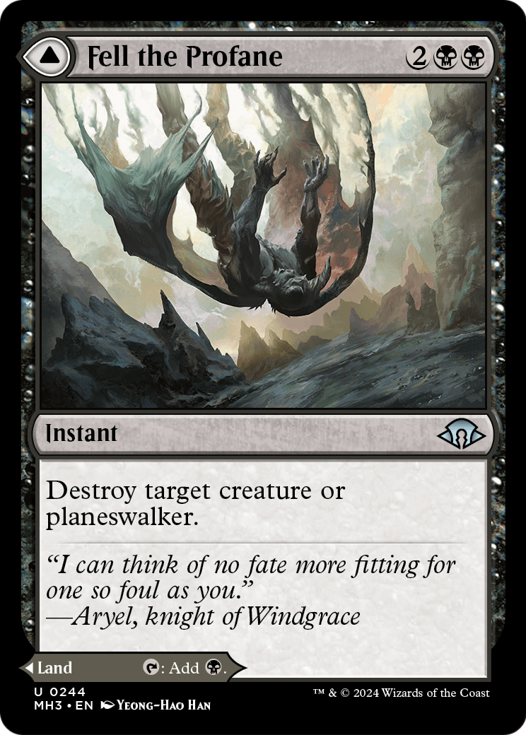 Fell the Profane (MH3-244) [Modern Horizons 3] Foil