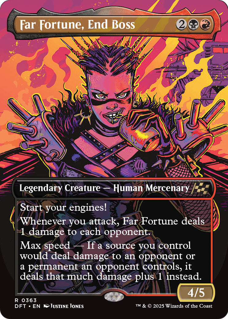 Far Fortune, End Boss (Borderless) (DFT-363) [Aetherdrift] Foil