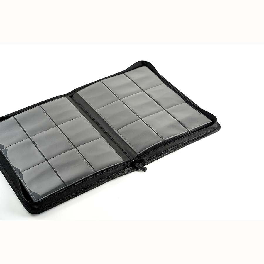 Arcane Fortress Binder - 9PKT Sideloading Zipper Binder - Black - PokeBox USA