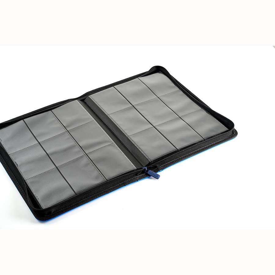Arcane Fortress Binder - 9PKT Sideloading Zipper Binder - Blue