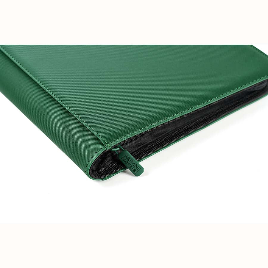 Arcane Fortress Binder - 9PKT Sideloading Zipper Binder - Green - PokeBox USA