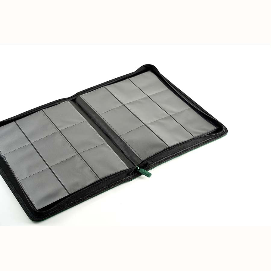 Arcane Fortress Binder - 9PKT Sideloading Zipper Binder - Green - PokeBox USA