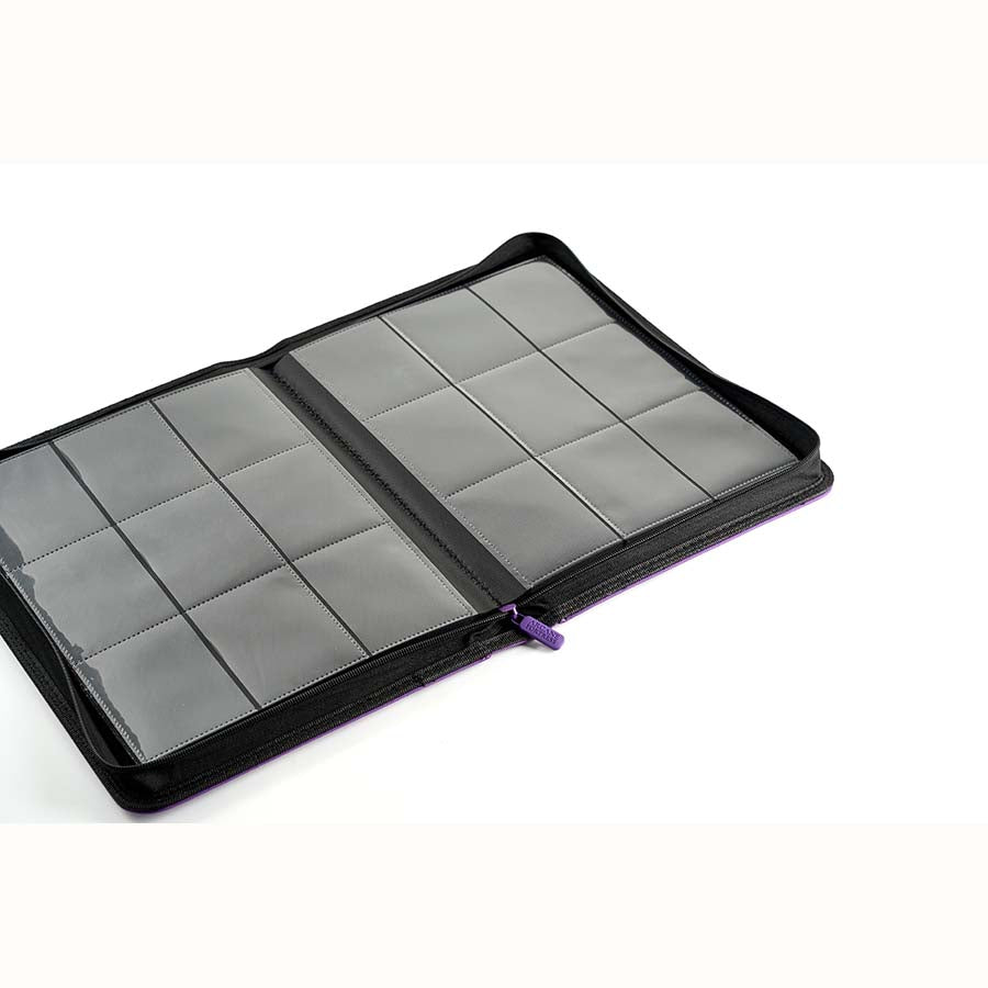 Arcane Fortress Binder - 9PKT Sideloading Zipper Binder - Purple - PokeBox USA