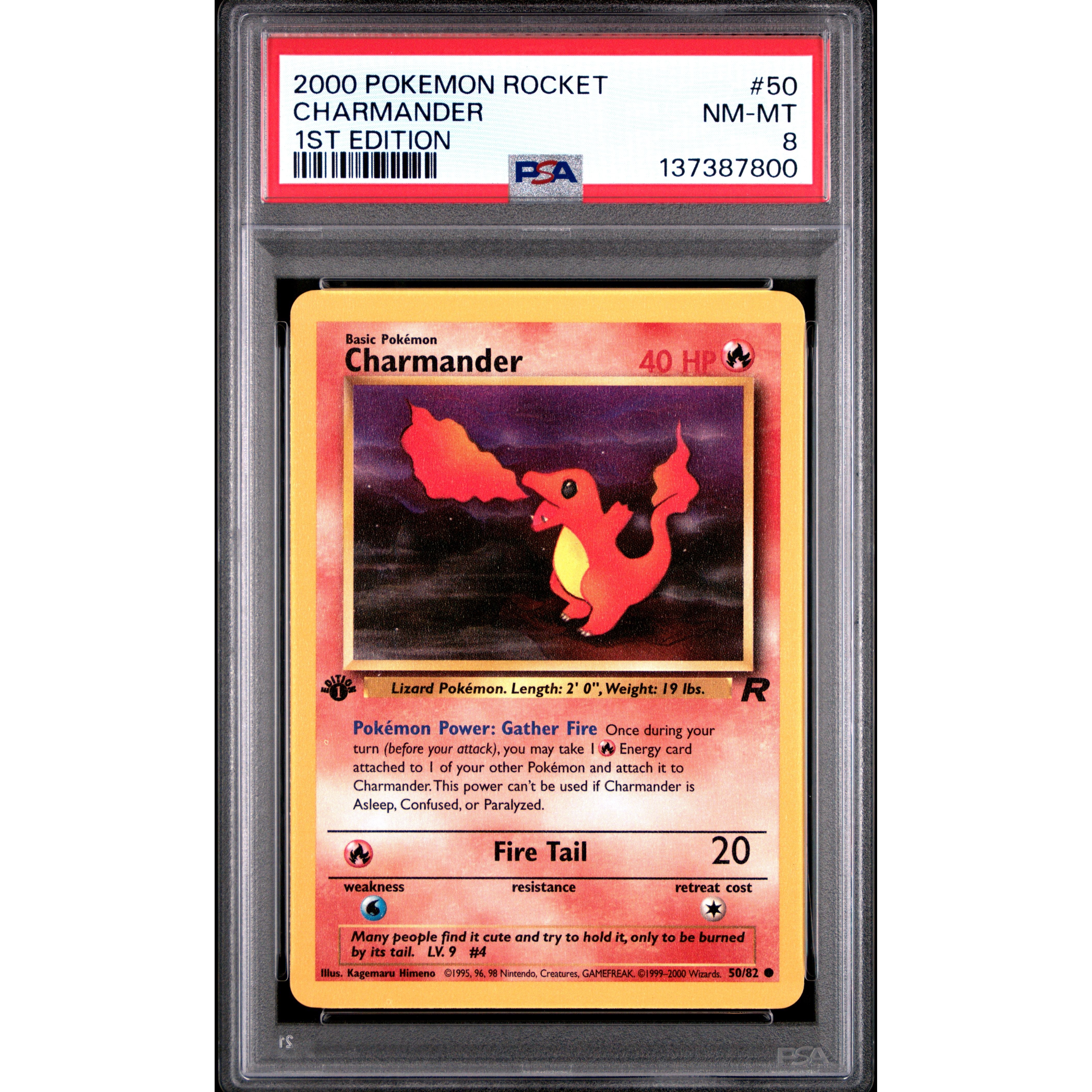CHARMANDER 1ST EDITION 2000 POKEMON ROCKET PSA NM-MT 8 - PokeBox USA