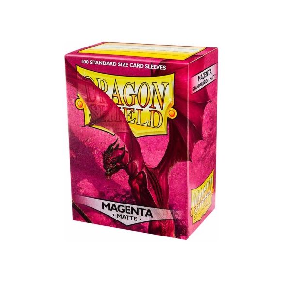 Dragon Shield - Standard 'Magenta' Matte Sleeves 100 pack - PokeBox USA
