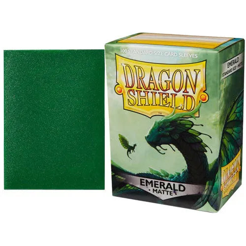 Dragon Shield - Standard 'Emerald' Matte Sleeves 100 pack - PokeBox USA