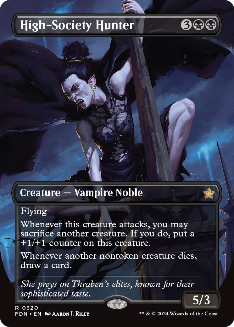 High-Society Hunter (Borderless) (FDN-320) [Foundations] Foil