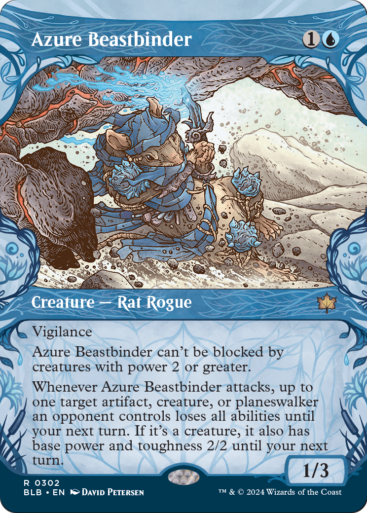 Azure Beastbinder (Showcase) (BLB-302) (Borderless) [Bloomburrow]