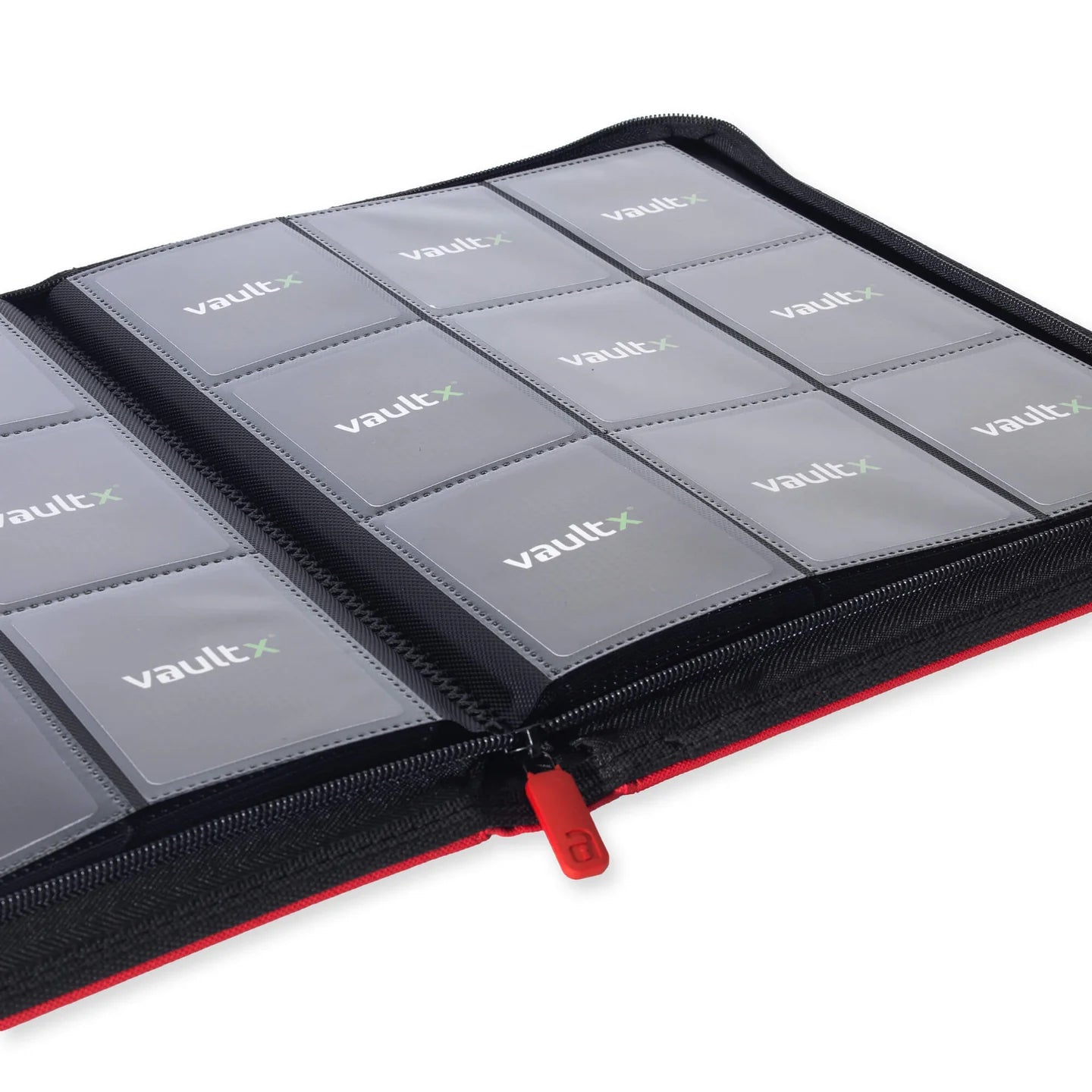 Vaultx - 9-Pocket Exo-Tec® Zip Binder - Fire Red - PokeBox USA
