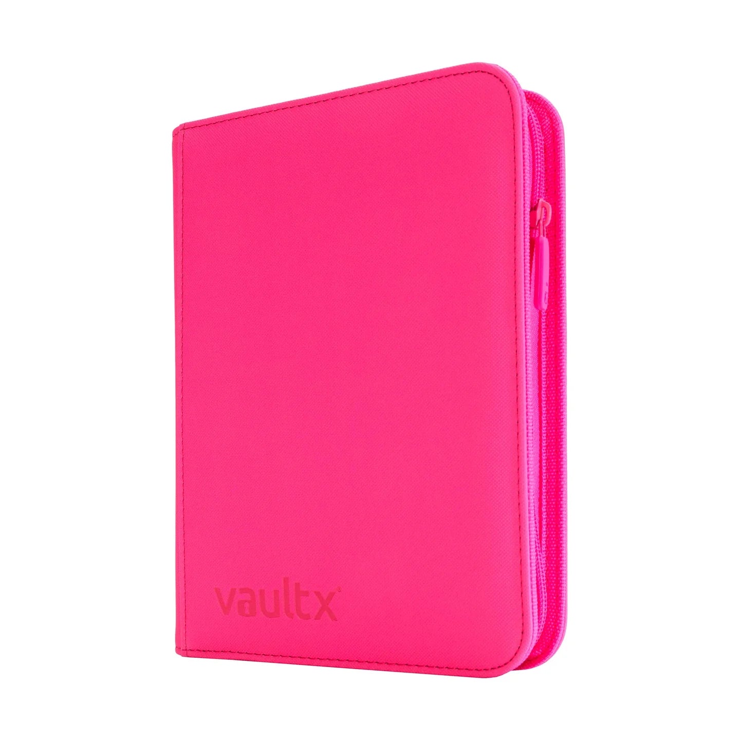 Vaultx - 4-Pocket Exo-Tec® Zip Binder - Special Edition Neon Pink