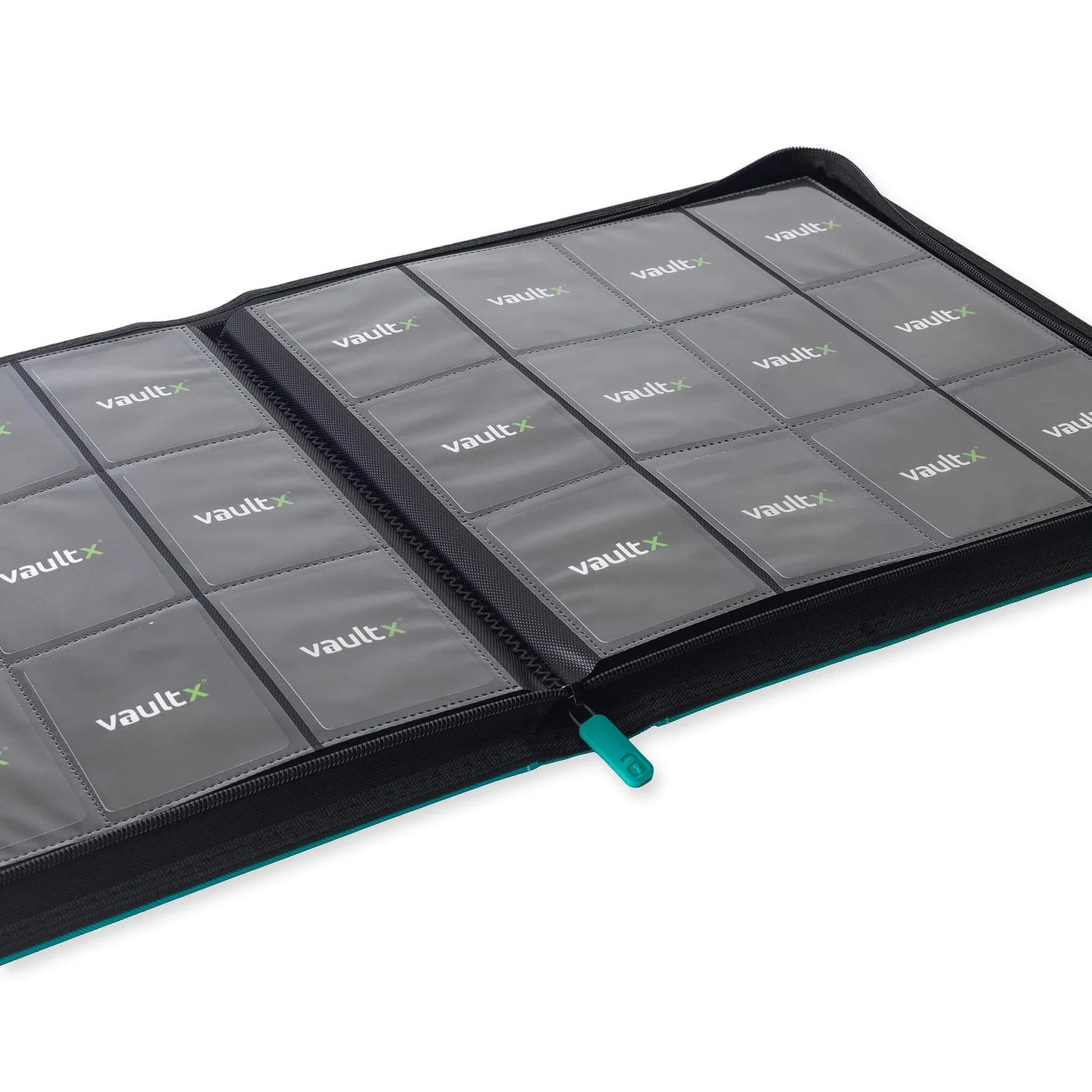 Vaultx - 12-Pocket Exo-Tec® Zip Binder - Ocean Blue