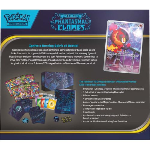 Pokemon TCG: Mega Evolution ME02 - Phantasmal Flames Elite Trainer Box Pokemon TCG: Mega Evolution ME02 - Phantasmal Flames Elite Trainer Box